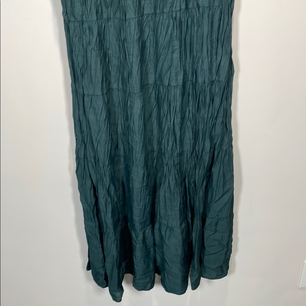 J. JILL Emerald Green Tiered Maxi Dress, M - Picture 6 of 9